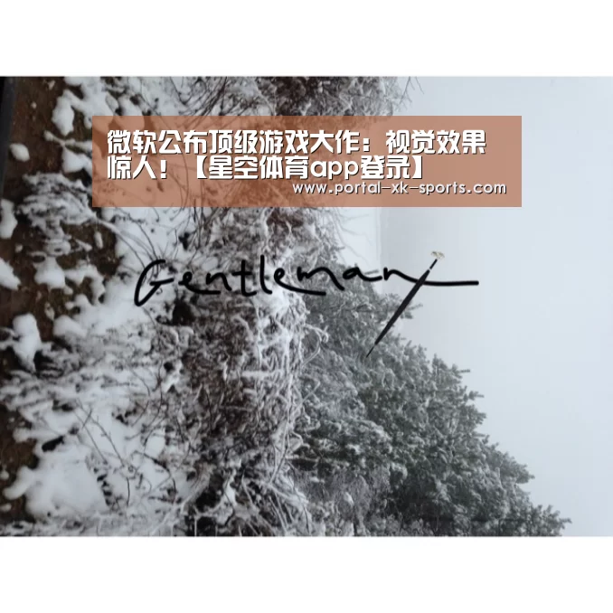 微软公布顶级游戏大作：视觉效果惊人！【星空体育app登录】